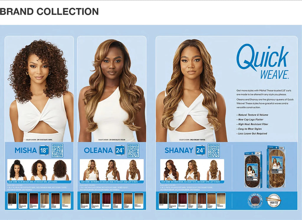 Outre Synthetic Half Wig Quick Weave Misha
