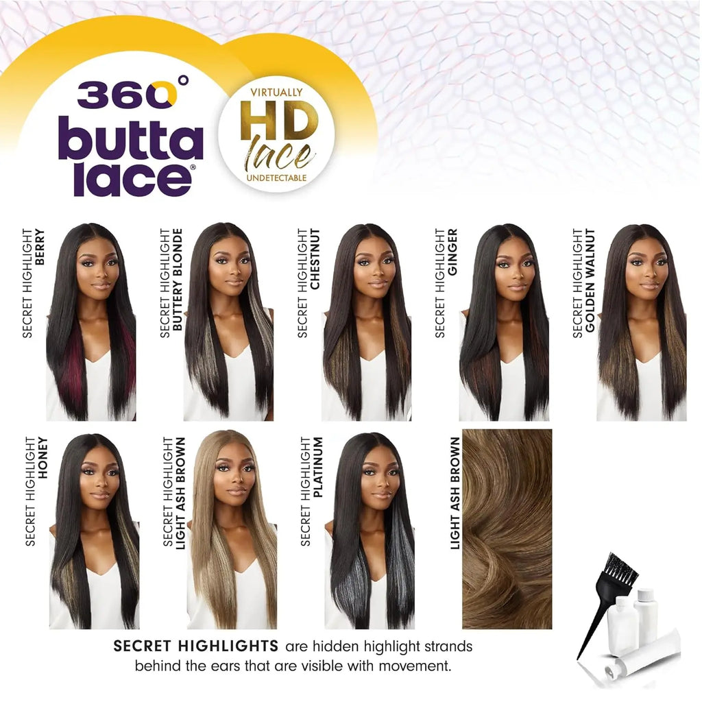 Sensationnel Glueless Butta 360 HD Lace Front Wig Unit 5 - 360 Lace, Glueless, Pre-Plucked Hairline