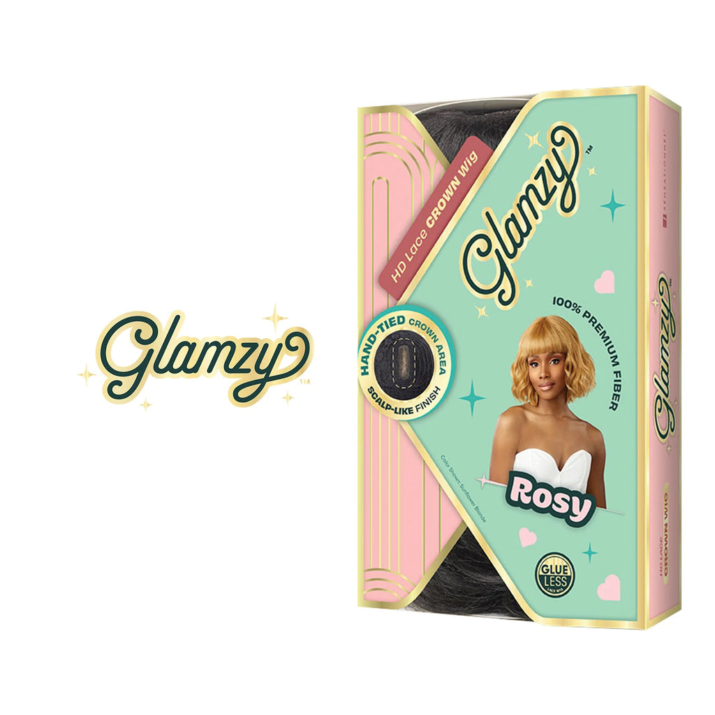 Sensationnel HD Lace Crown Synthetic Wig Glamzy Glueless Hand-Tied Rosy