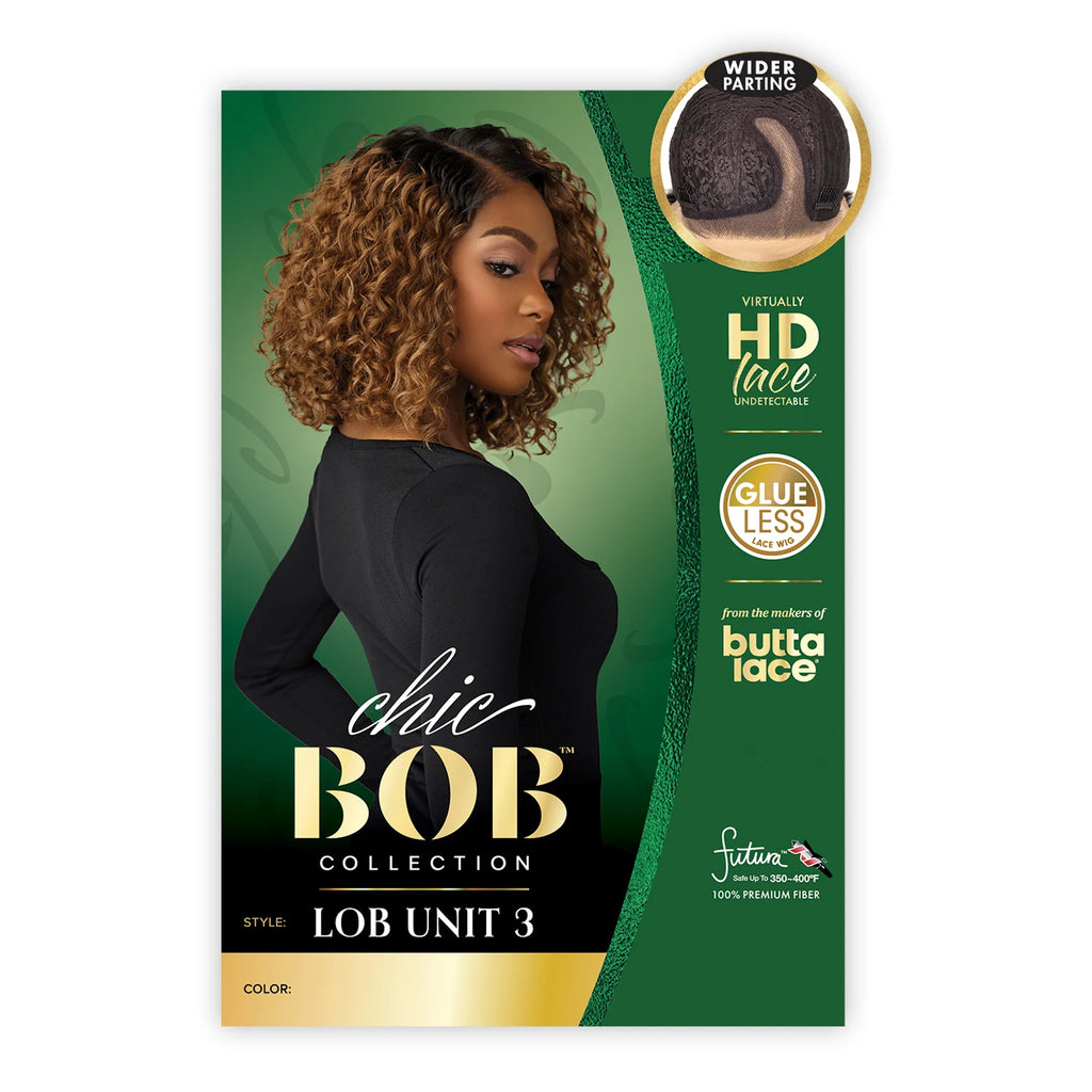 Sensationnel HD Lace Front Synthetic Wig Butta Lace Glueless Chic Bob Lob Unit 3