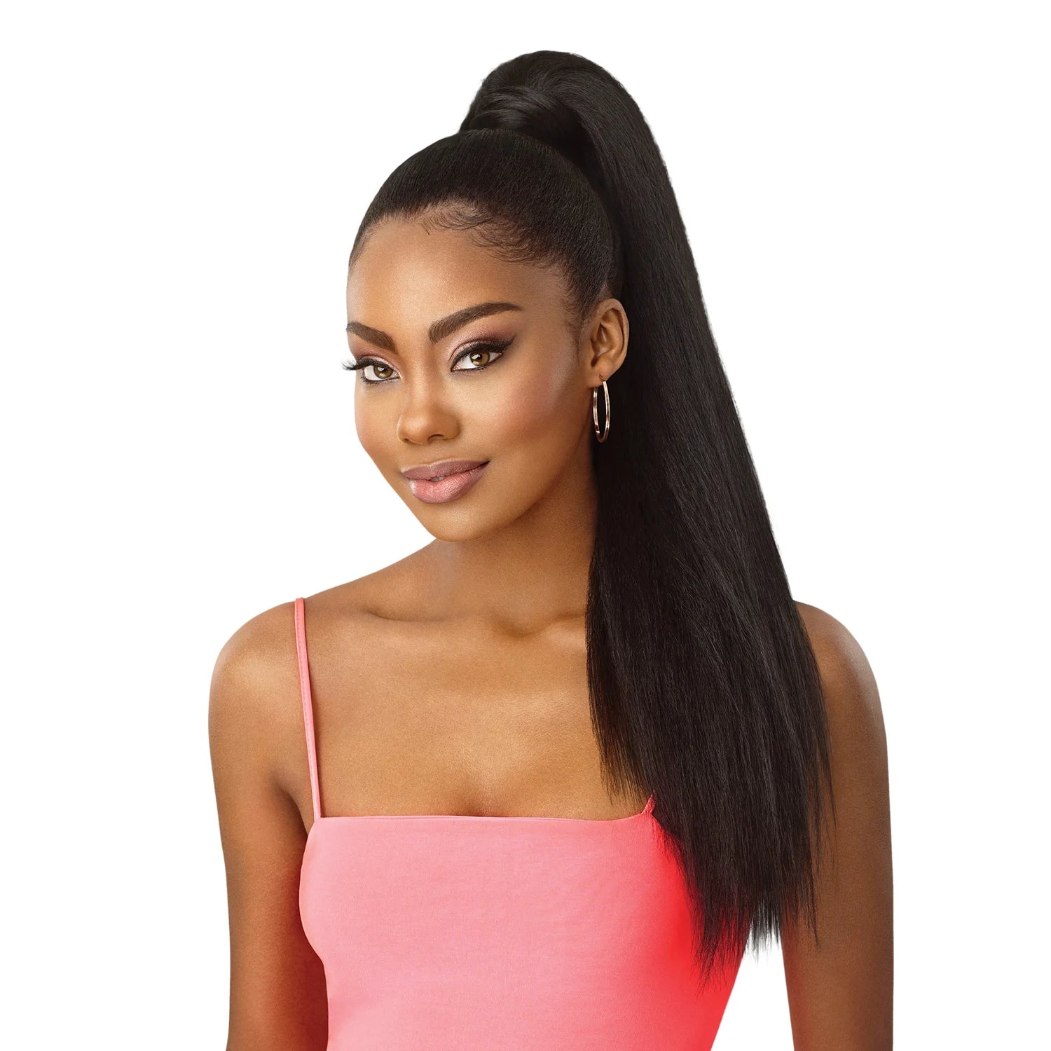 Outre Wrap Synthetic Ponytail Pretty Quick Kinky Straight Ponytail 28"