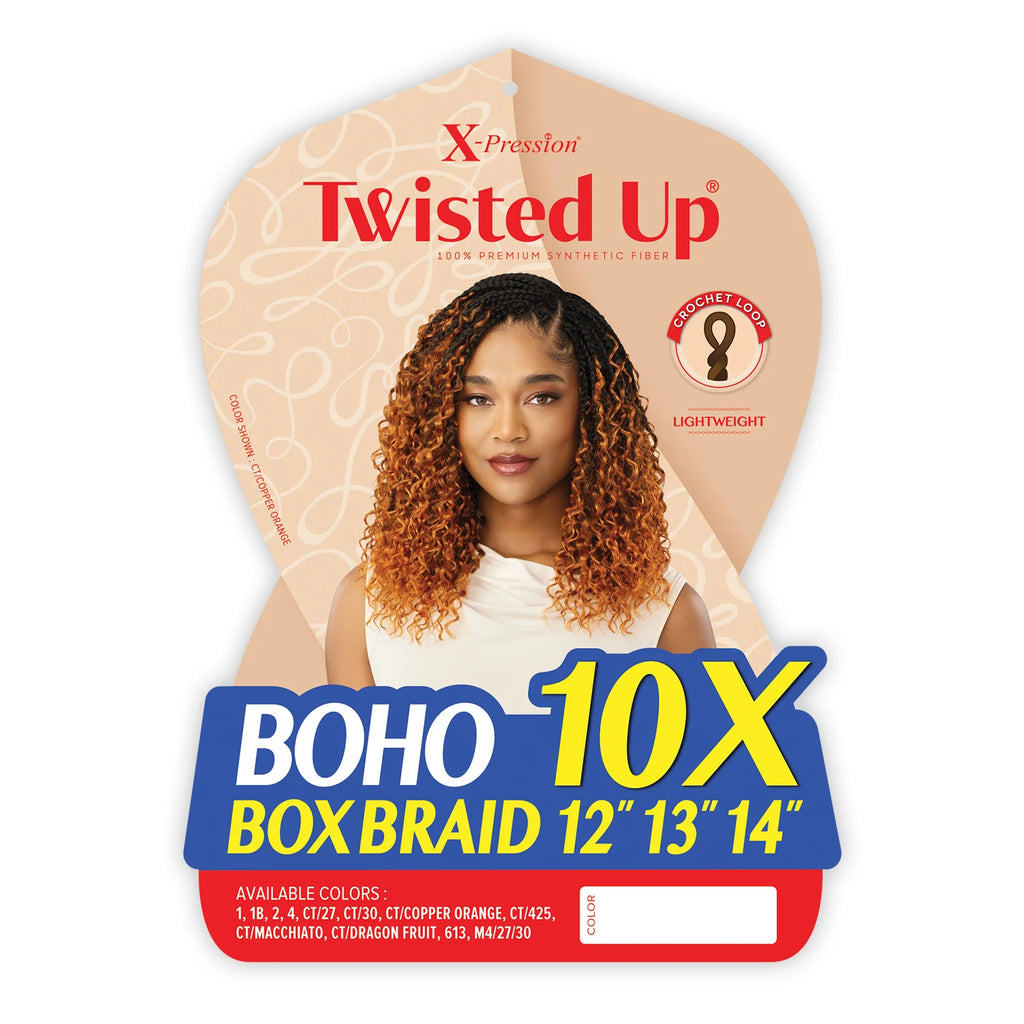 Outre Crochet Braids X-Pression Twisted Up 10X Boho Box Braid 12"13"14"