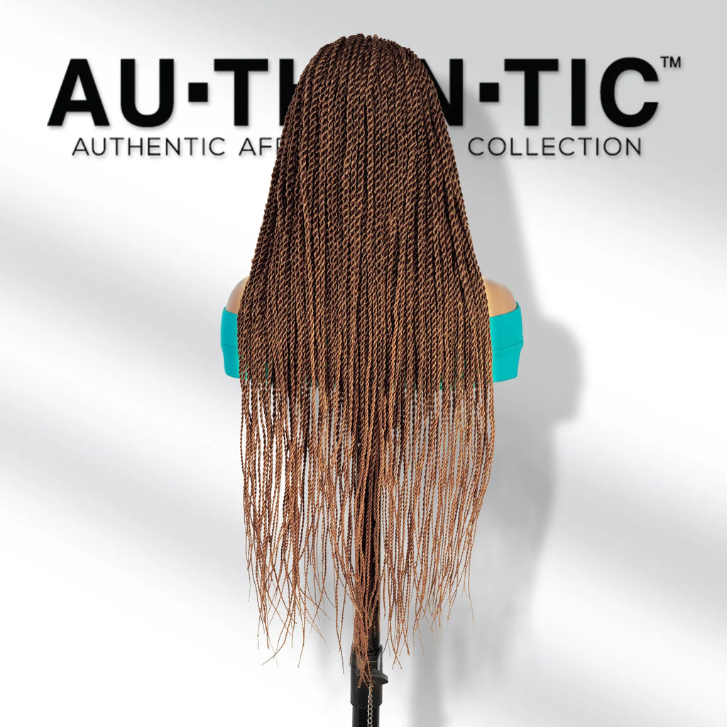 Authentic Glueless Full Lace Braided Wig Medium Knotless Senegalese Twist 26" BW Unit2