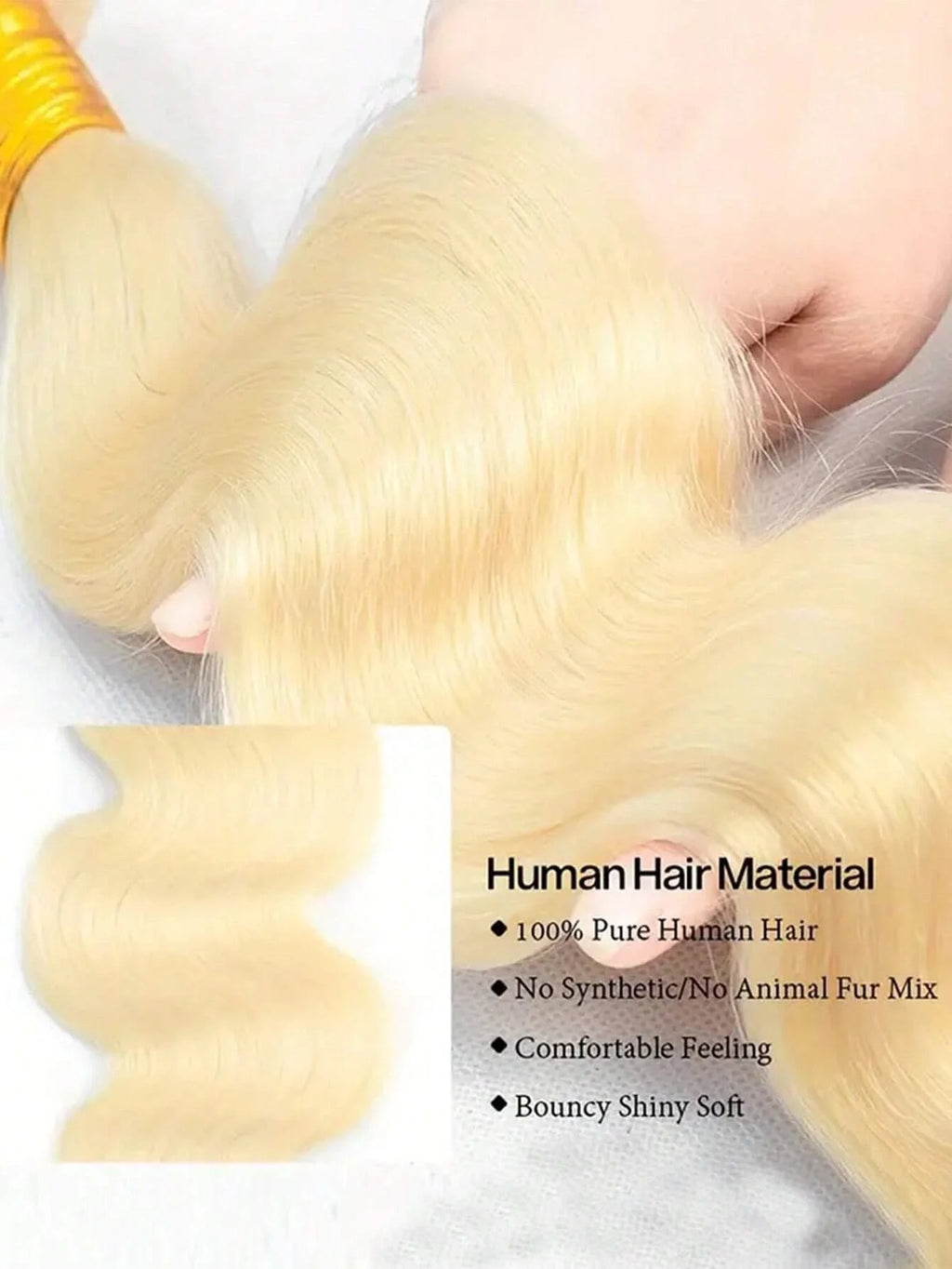 1/3/4 Bundles Body Wave 613 Blonde Human Hair Bundles 26 28 30 Inch 613 Honey Blonde Bundles Body Wave Brazilian Hair