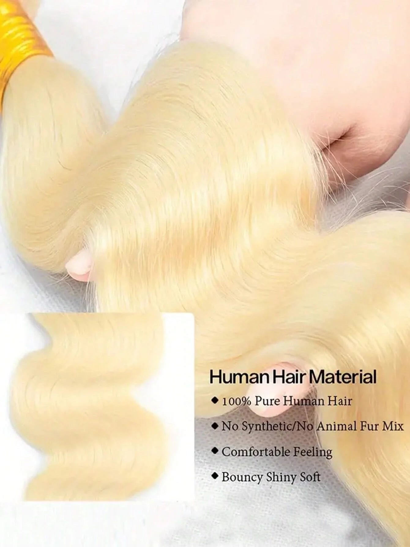 1/3/4 Bundles Body Wave 613 Blonde Human Hair Bundles 26 28 30 Inch 613 Honey Blonde Bundles Body Wave Brazilian Hair