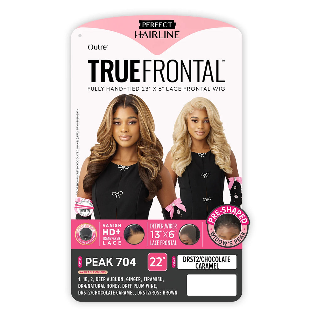 Outre HD Lace Frontal Synthetic Wig Perfect Hairline Glueless Fully Hand-Tied 13X6 True Frontal Peak 704