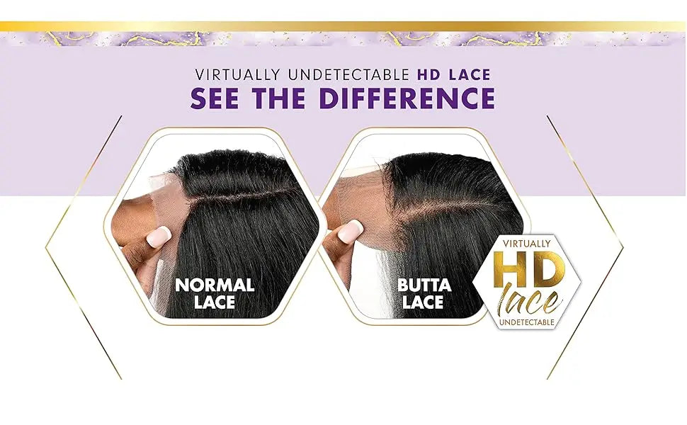 Sensationnel Butta Lace Human Hair Blend HD Lace Front Wig Bohemian 28" - Long, Soft & Natural Look, Easy Styling