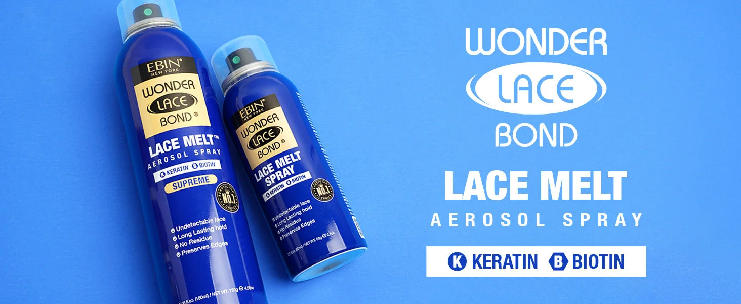 Ebin New York Wonder Bond Melt Spray Keratin - Extra Strong Hold, Seamless Lace Blend, Keratin Infused for Healthy Hair
