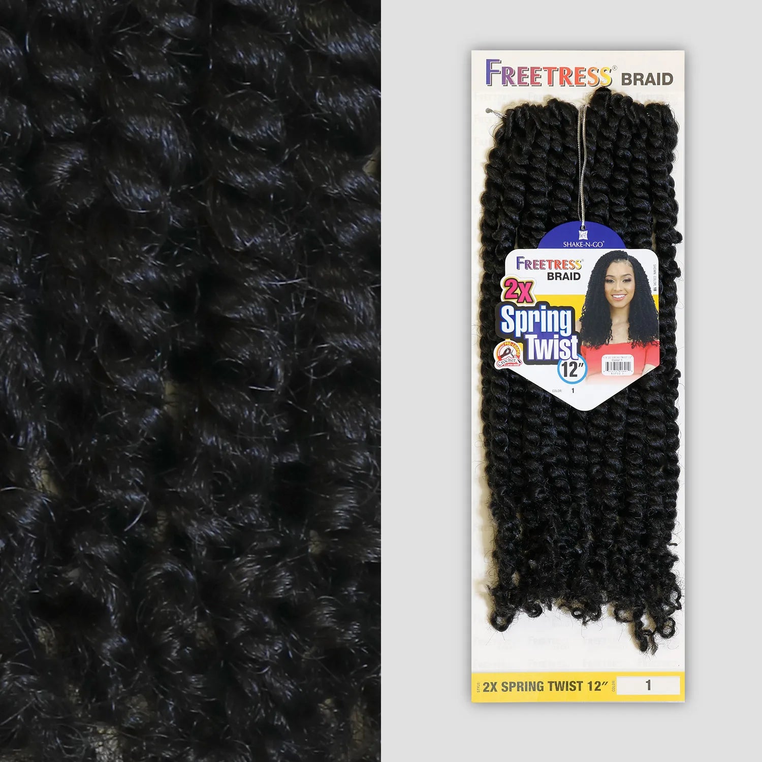FreeTress Synthetic Crochet Braids 2X Spring Twist 12"
