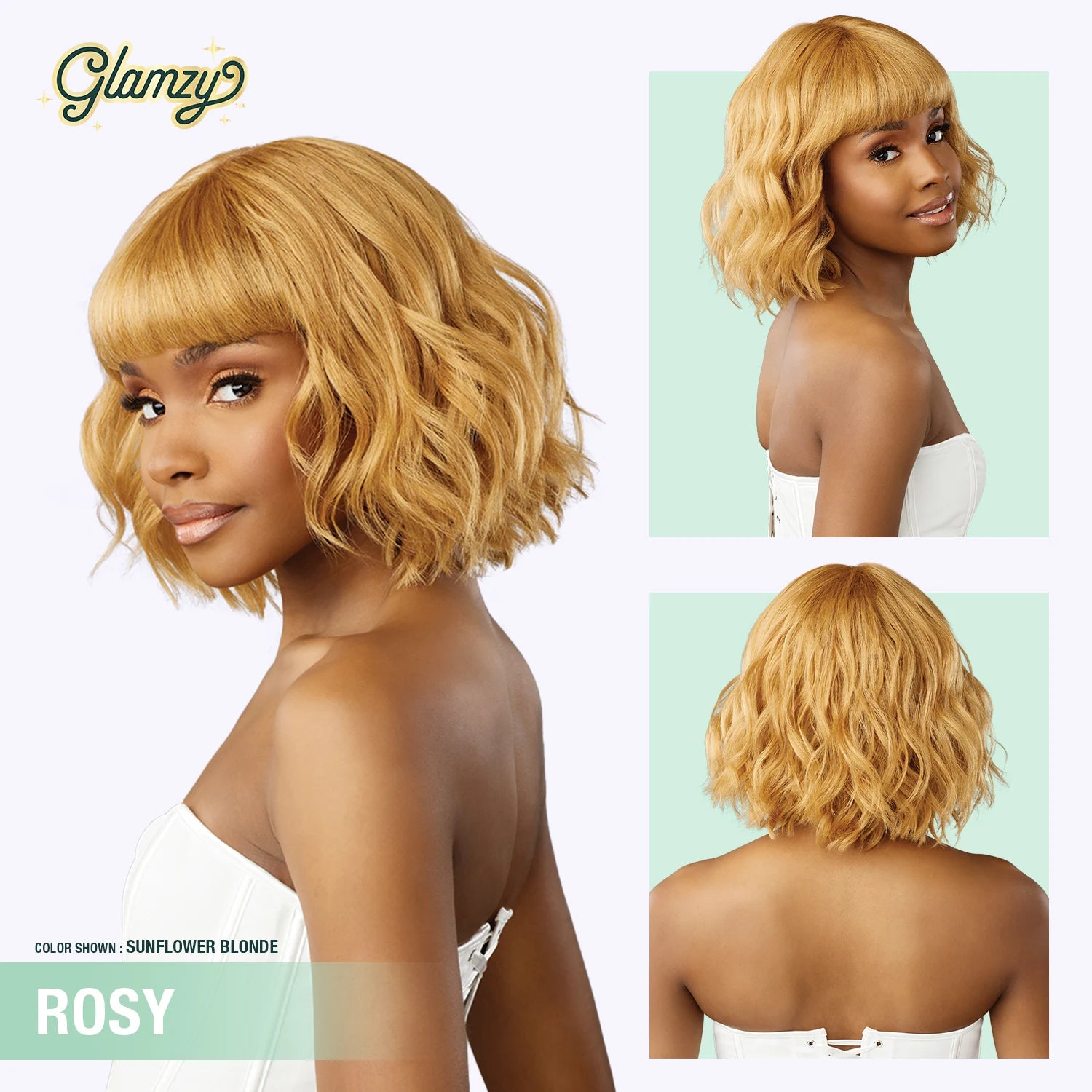 Sensationnel HD Lace Crown Synthetic Wig Glamzy Glueless Hand-Tied Rosy