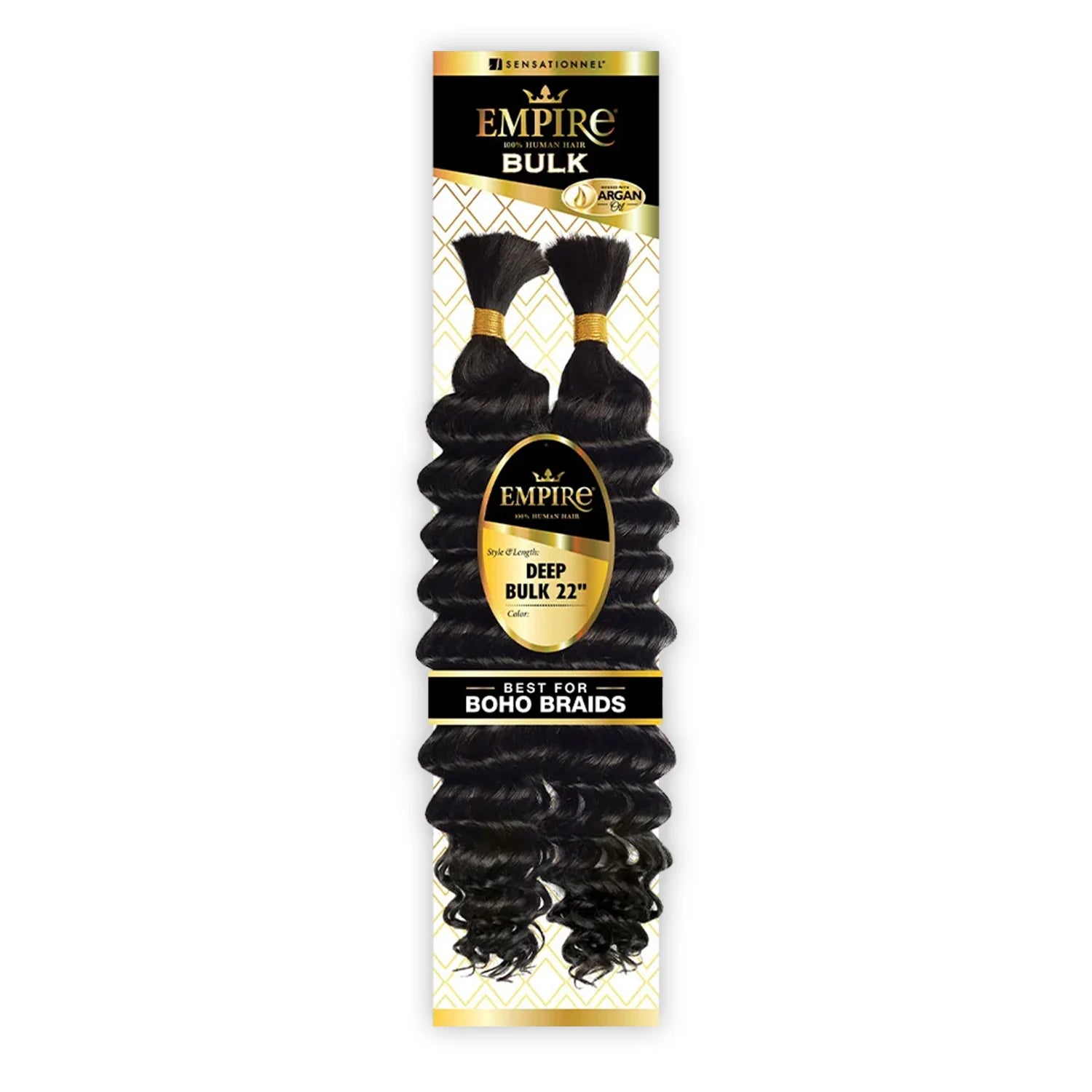 Sensationnel Human Hair Braids Empire Deep Bulk 22"