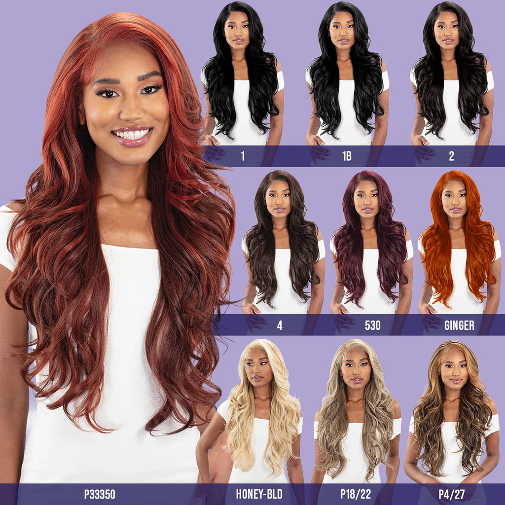 Shake-N-Go HD Lace Frontal Synthetic Wig Snatched Glueless Scarlet