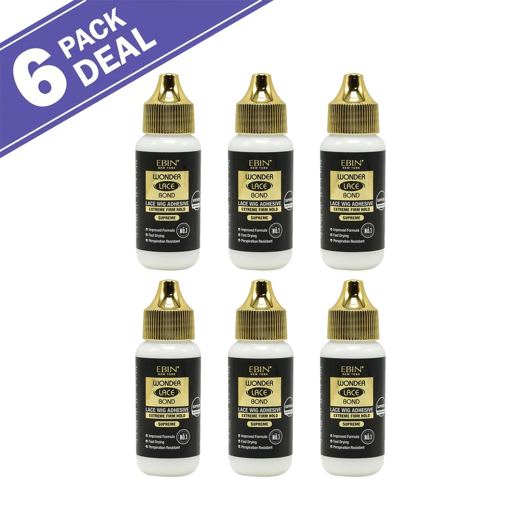 Ebin New York Wonder Lace Bond Lace Wig Adhesive Extreme Firm Hold Supreme 1.15oz - Ultra Strong, Ideal for Daily & All-Day Wear