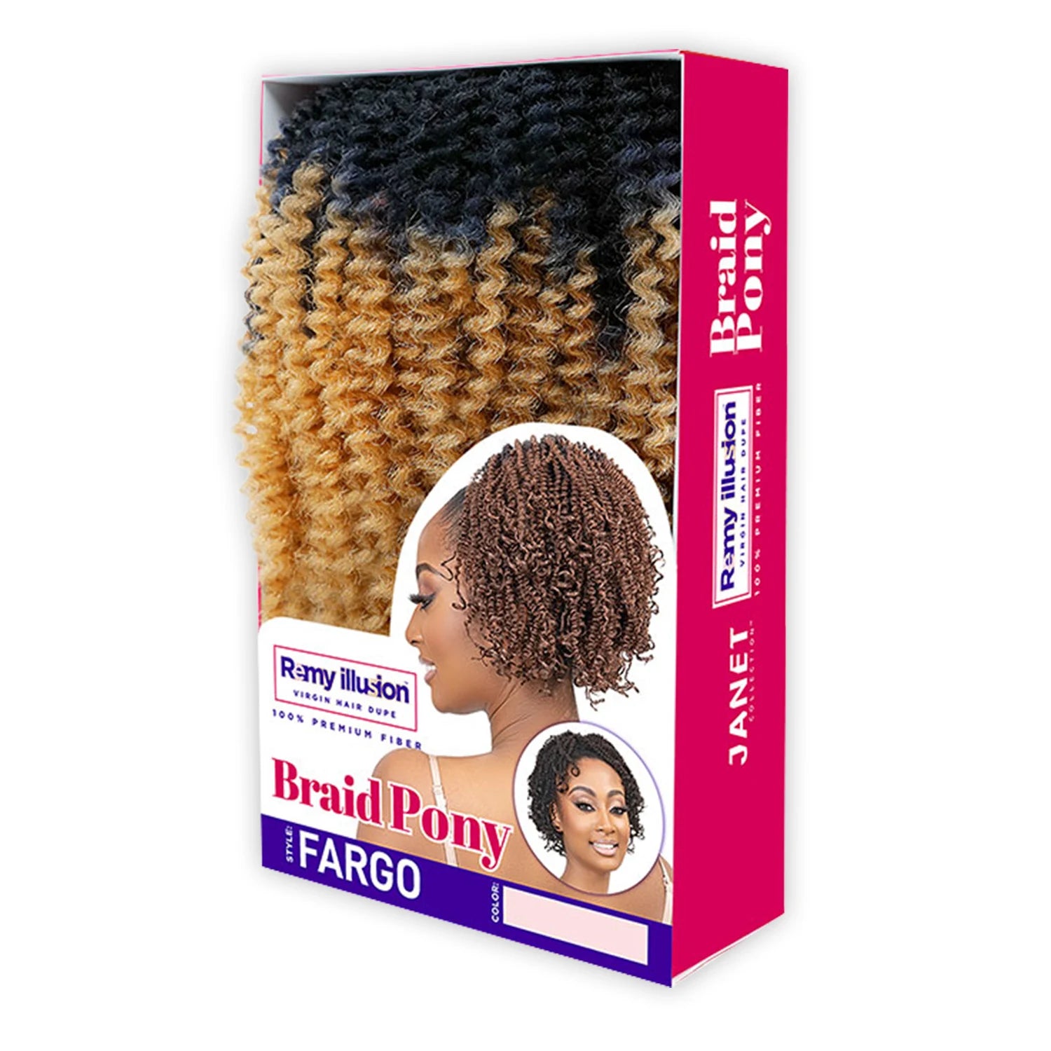 Janet Collection Synthetic Ponytail Remy Illusion Braid Pony Fargo