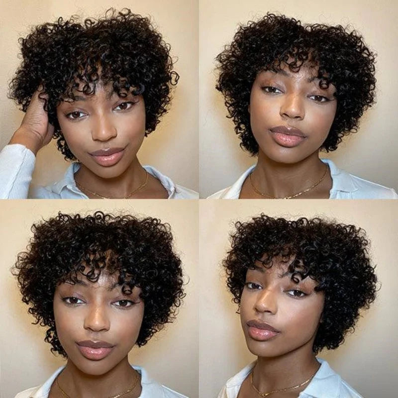 Water Wave 4x4 Closure Wigs Human Hair Glueless Bob Wig Human Hair Pre Plucked 13x4 Deep Curly Lace Front Wig 180% Density Full