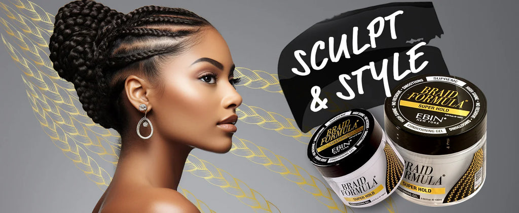 Ebin New York Braid Formula Conditioning Gel Super Hold - Extra Strong Hold, Frizz Control, Long Lasting Braids