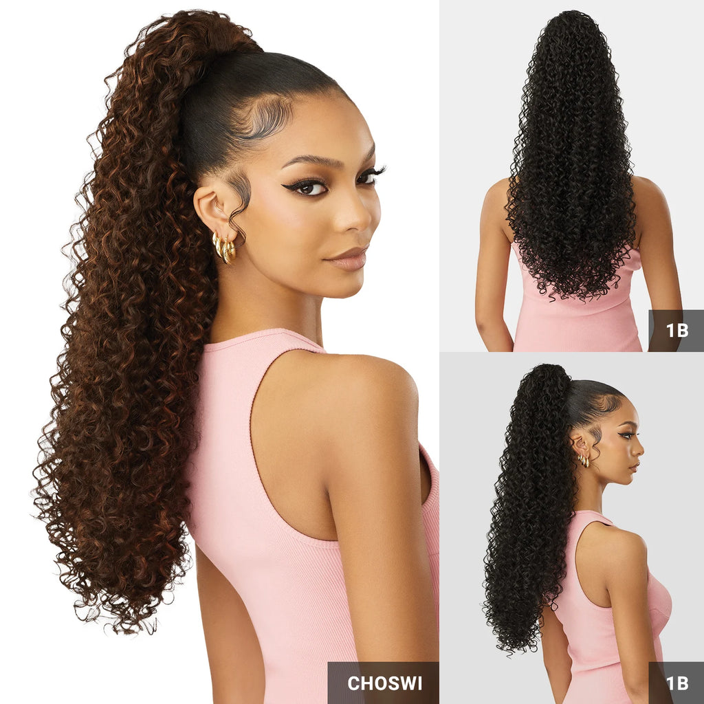 Outre Synthetic Drawstring Ponytail Pretty Quick Pony Jess