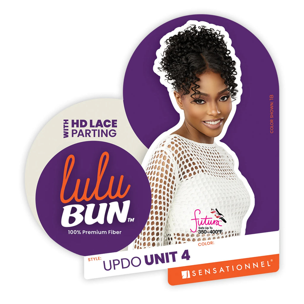 Sensationnel Lulu Synthetic Bun with HD Lace Parting Updo Unit 4