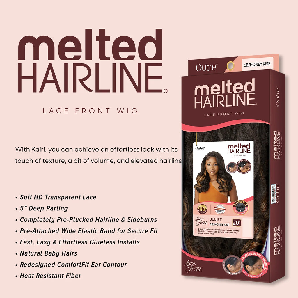 Outre Melted Hairline HD Lace Front Wig Glueless Juliet - Body Wave, Natural Baby Hair, Pre-Plucked, Heat Safe