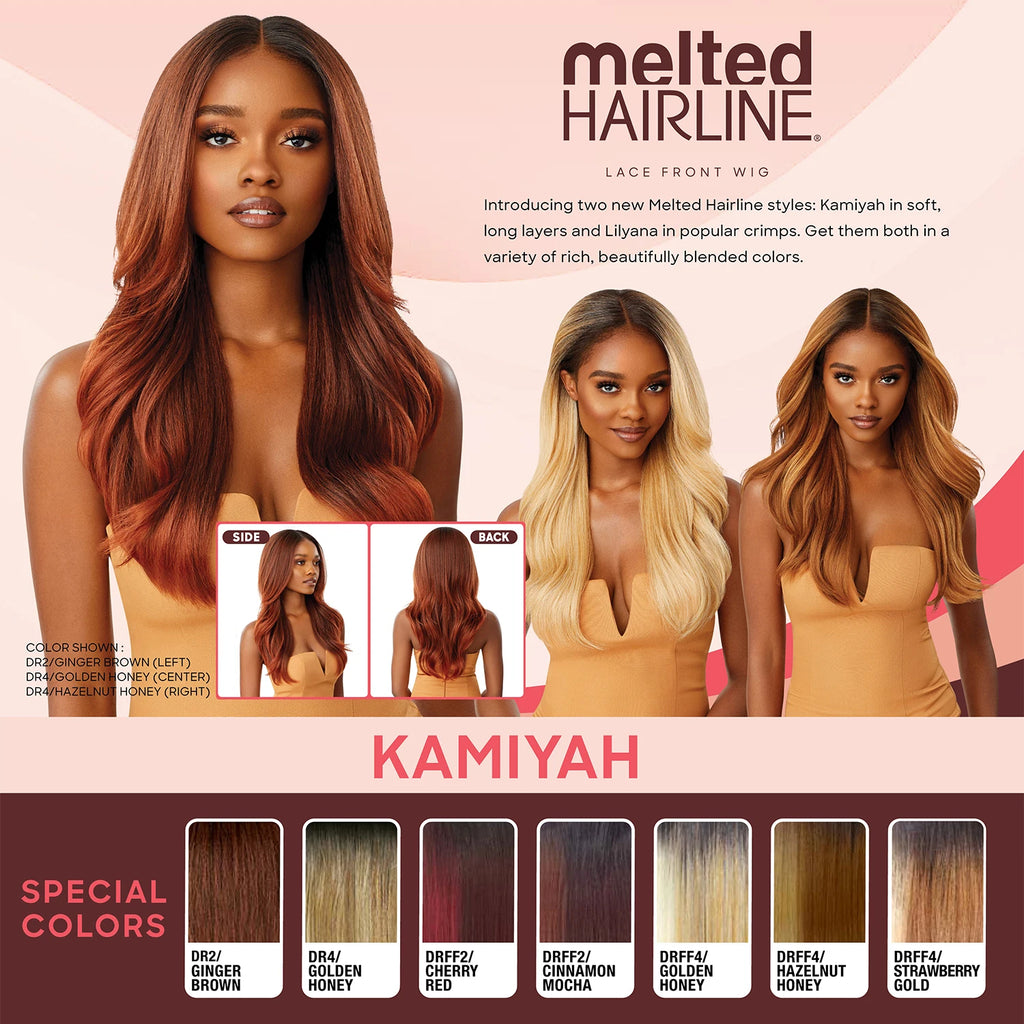 Outre Melted Hairline Glueless HD Lace Front Wig Kamiyah – Glueless, Pre-Plucked, Heat Safe