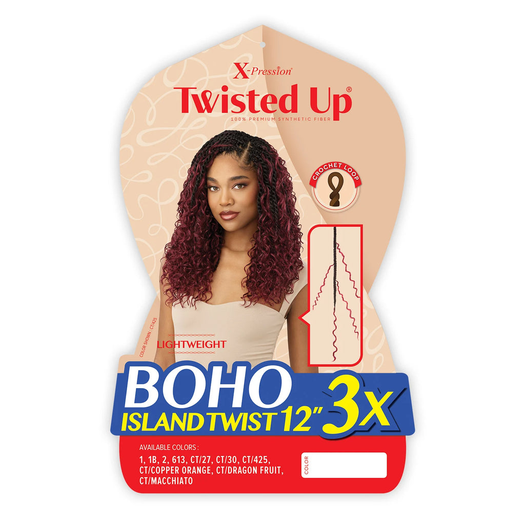 Outre Crochet Braids X-Pression Twisted Up 3X Boho Island Twist 12"