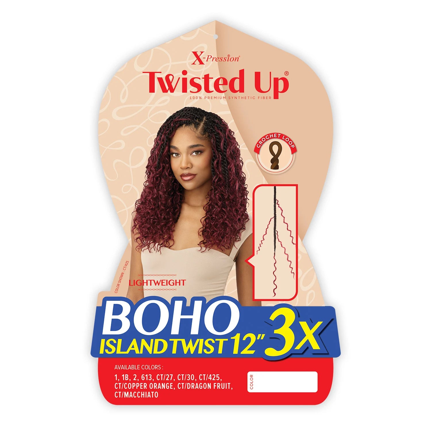 Outre Crochet Braids X-Pression Twisted Up 3X Boho Island Twist 12"