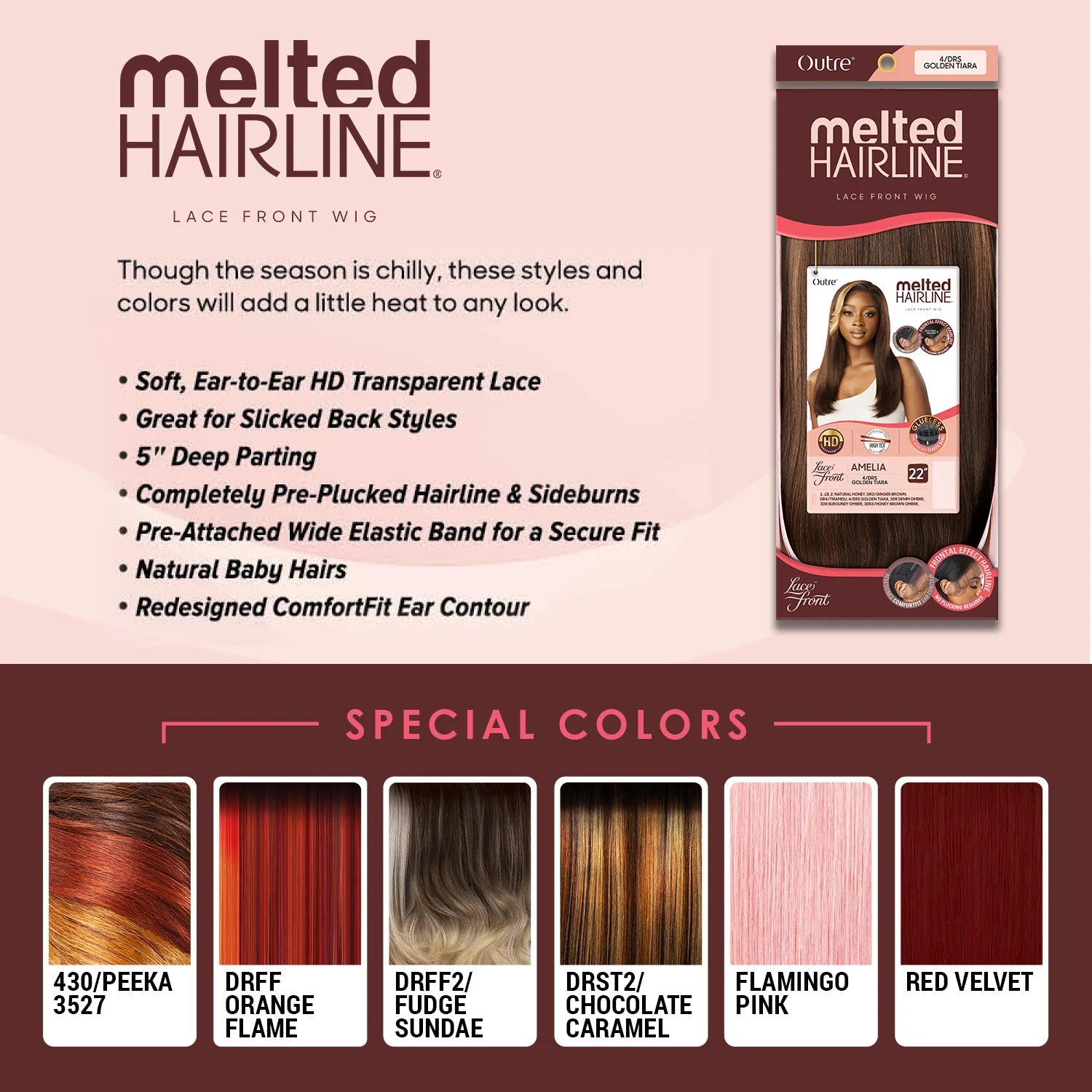 Outre HD Lace Front Synthetic Wig Melted Hairline Glueless Casella