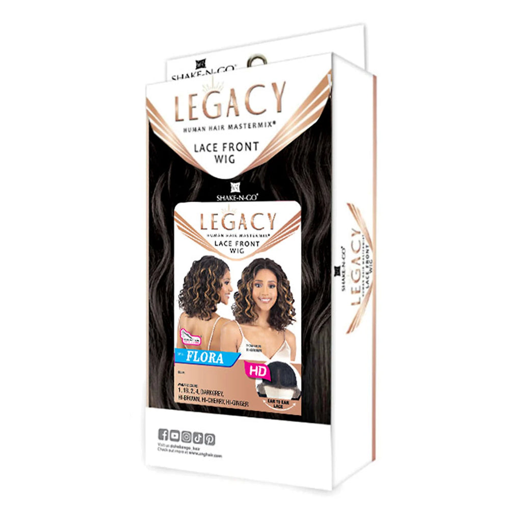 Shake-N-Go Human Hair Blend HD Lace Front Wig Legacy Flora