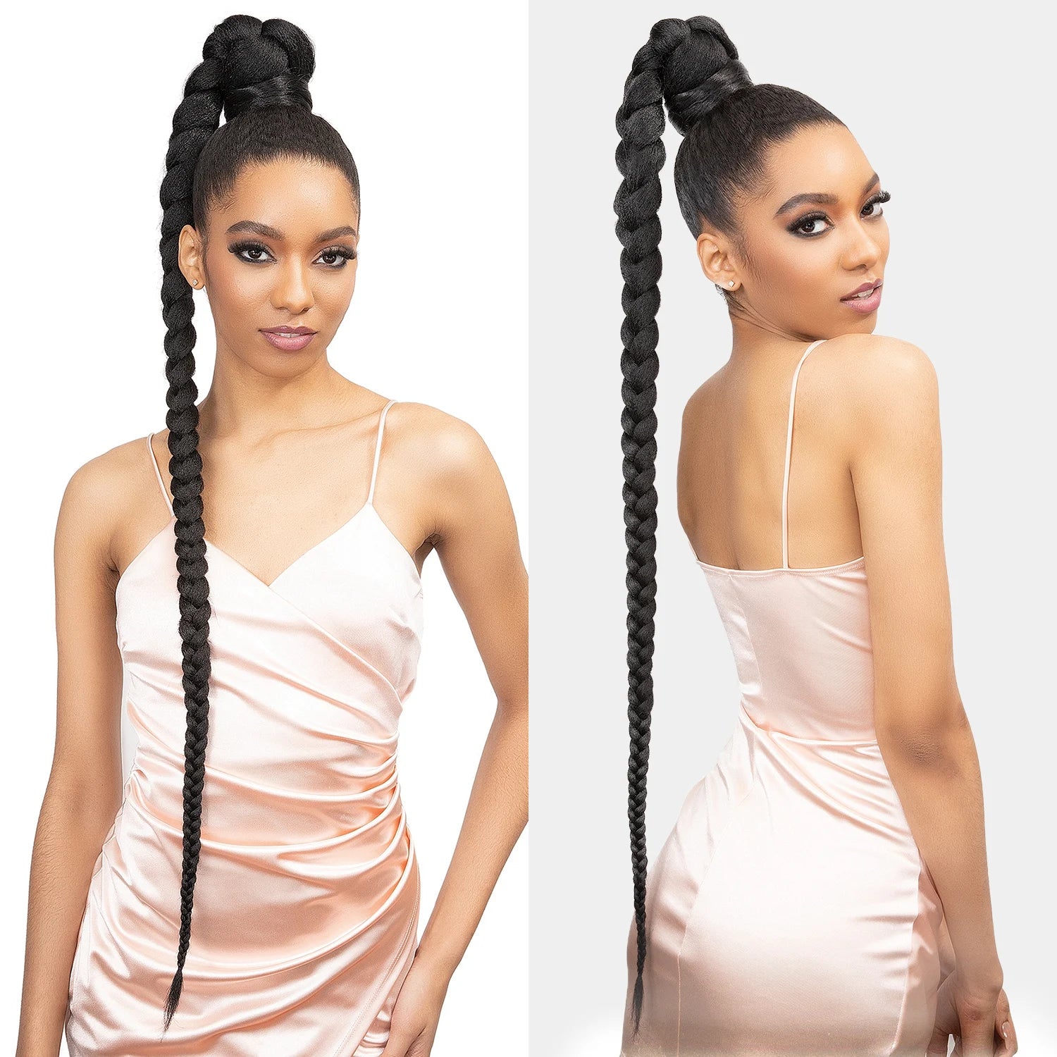 Janet Collection Human Hair Prime Unimix Ponytail Remy Illusion Snatch N Wrap Large Box 42"