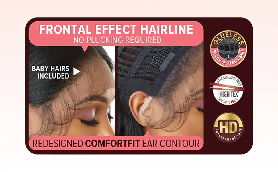 Outre Melted Hairline Glueless HD Lace Front Wig Kamiyah – Glueless, Pre-Plucked, Heat Safe