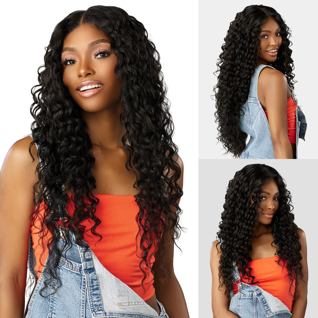 Sensationnel HD Lace Front Synthetic Wig Butta Lace Glueless 90'S Bangs Unit 916