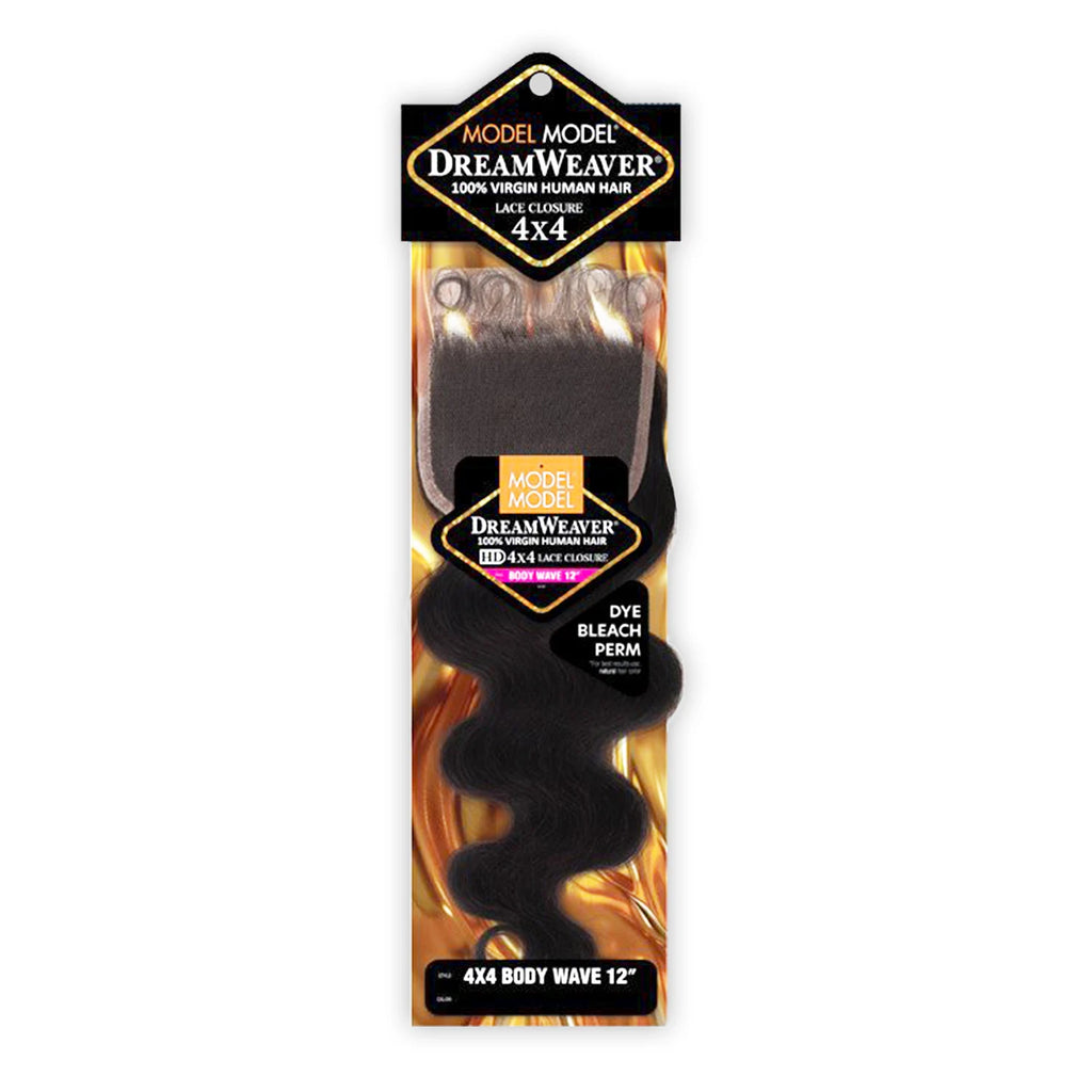 ModelModel Virgin Human Hair Dream Weaver 4X4 Lace Closure Body Wave 12"