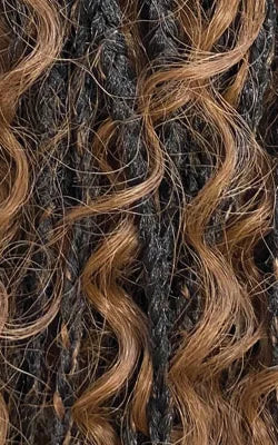 Janet Collection Human Hair Blend HD Lace Frontal Synthetic Wig 360 Glueless Melt Hand-Tied 13X6 Boho Box Braid 28"