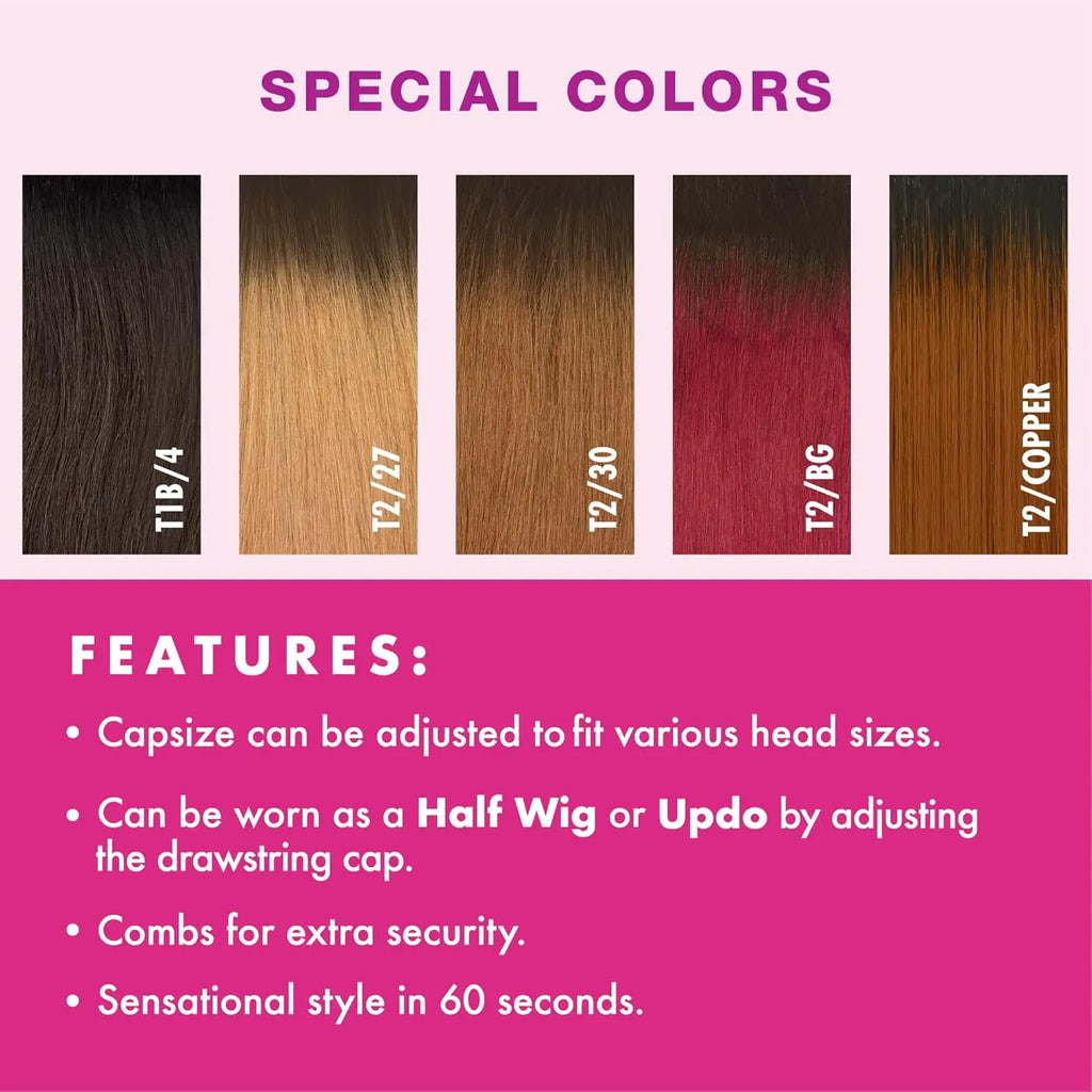 Sensationnel Half Synthetic  Wig Instant Weave Drawstring Cap IWD 21