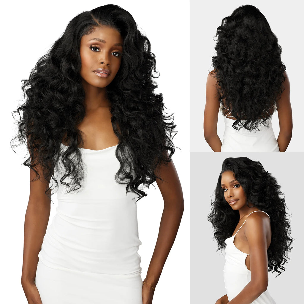 Sensationnel Human Hair Blend Lace Front Synthetic Wig BareLace Glueless Full Lace Unit 4
