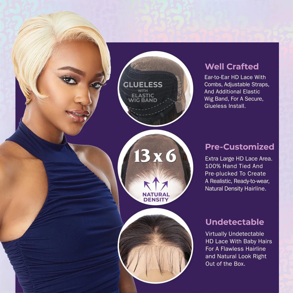 Sensationnel Cloud 9 What Lace HD Lace Front Wig 13X6 Keshona - Bob, Natural Hairline, Soft Texture, Effortless Style