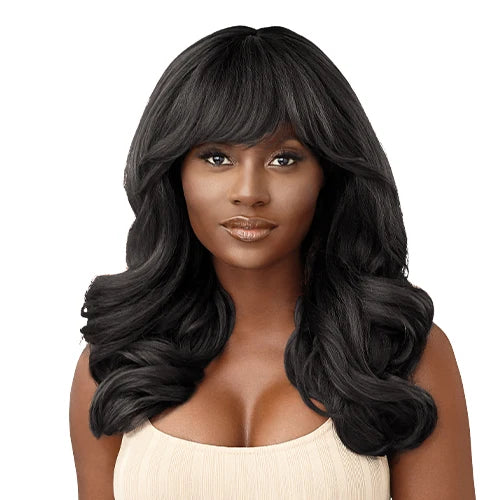 Outre Wigpop Full Wig Jasmiyah – Wig with Bang, Body Wave, Blow Out, Ready-to-Wear, Natural Look