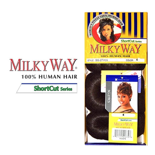 Human Hair Weave Milky Way Short Cut Series SG_27Pcs