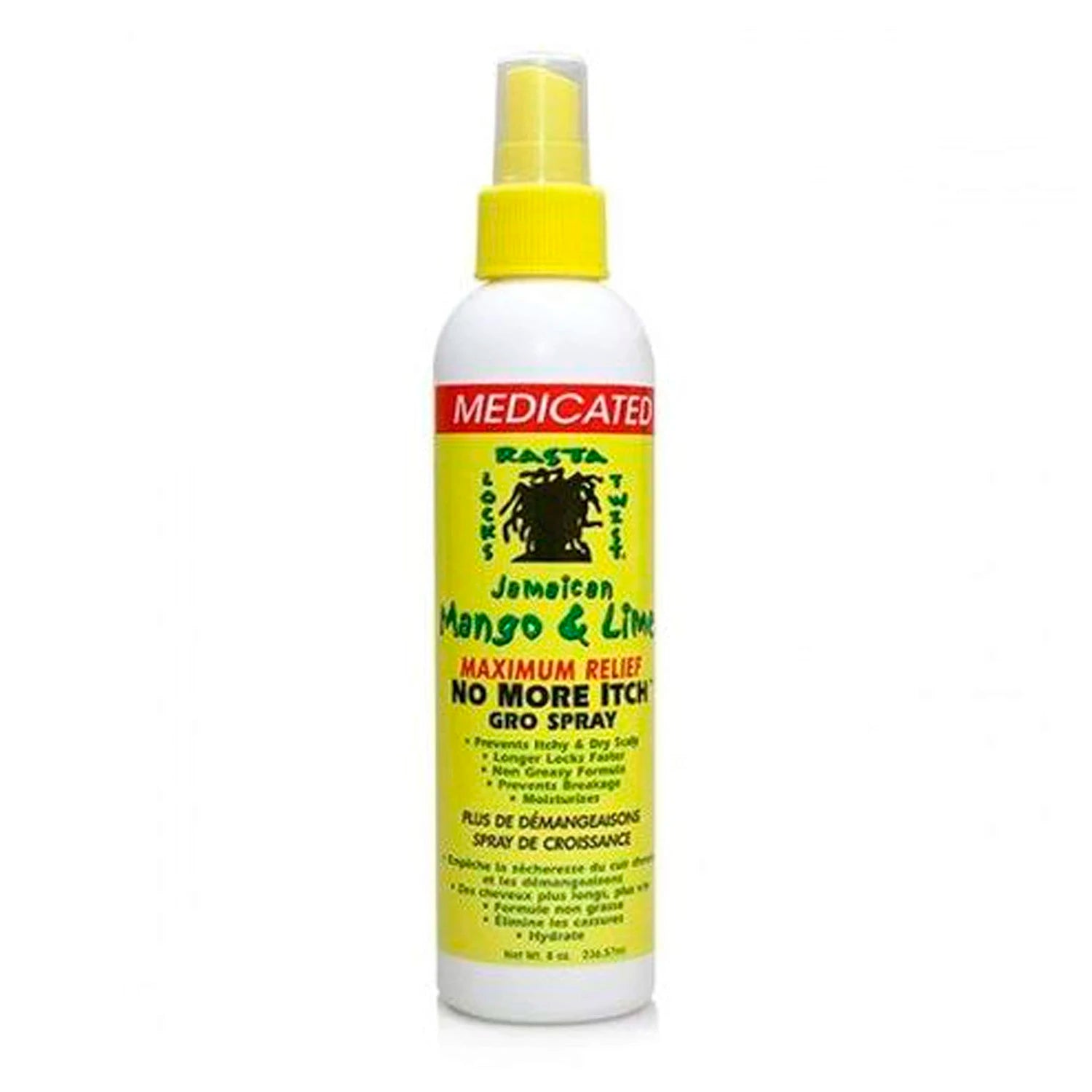 Jamaican Mango & Lime No More Itch Gro Spray 8oz - Soothes Scalp, Reduces Itching, Refreshing Formula