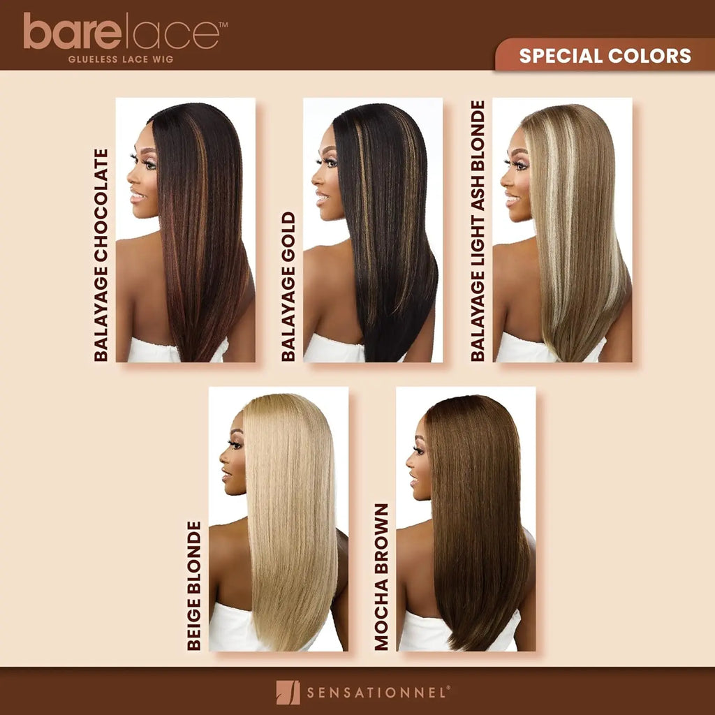 Sensationnel Human Hair Blend Synthetic Lace Front Wig BareLace Glueless Full Lace Unit 1