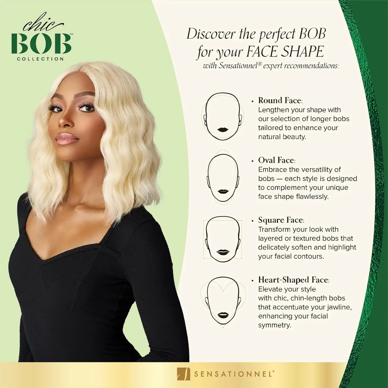 Sensationnel HD Lace Front Synthetic Wig Butta Lace Glueless Chic Bob Lob Unit 5