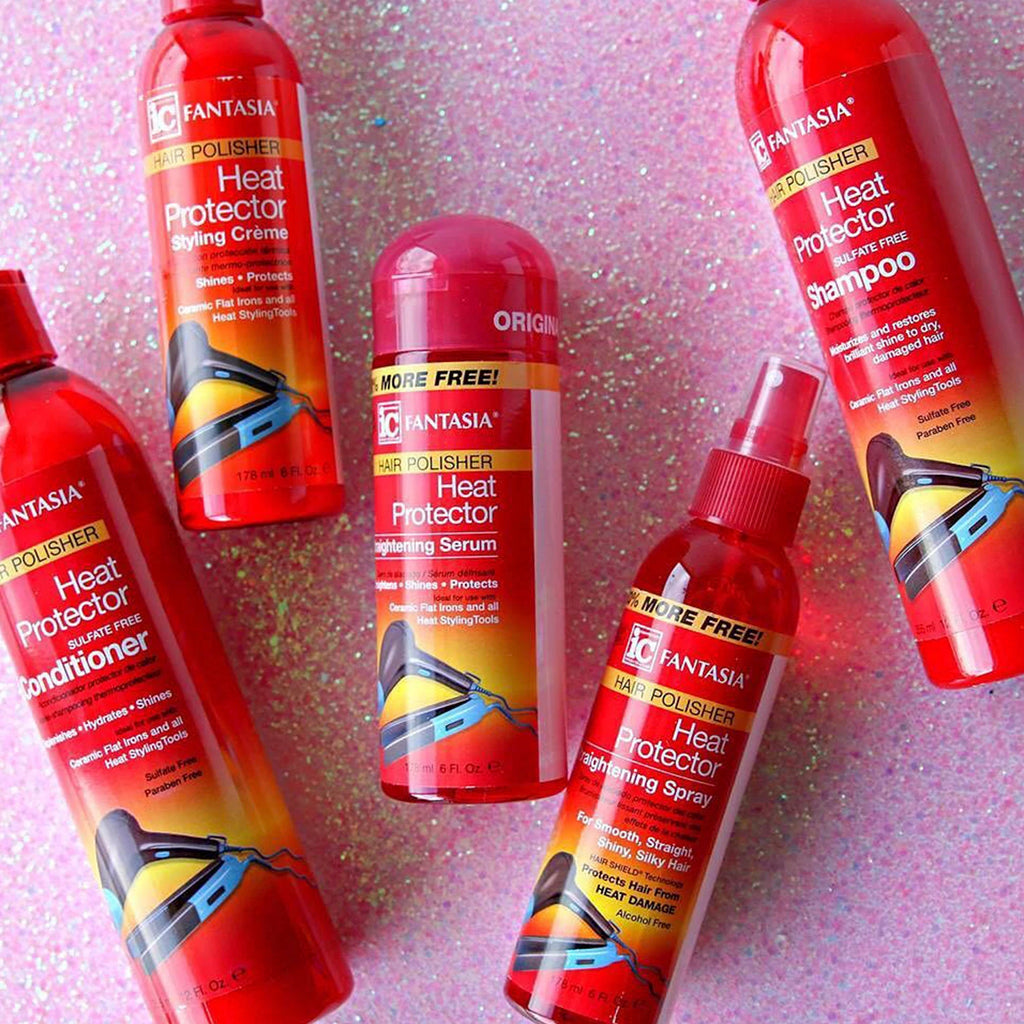 3Pack Deal Fantasia IC Hair Polisher Heat Protector Straightening Serum 2oz / 59.2ml - Heat Protection, Smooths & Reduces Frizz