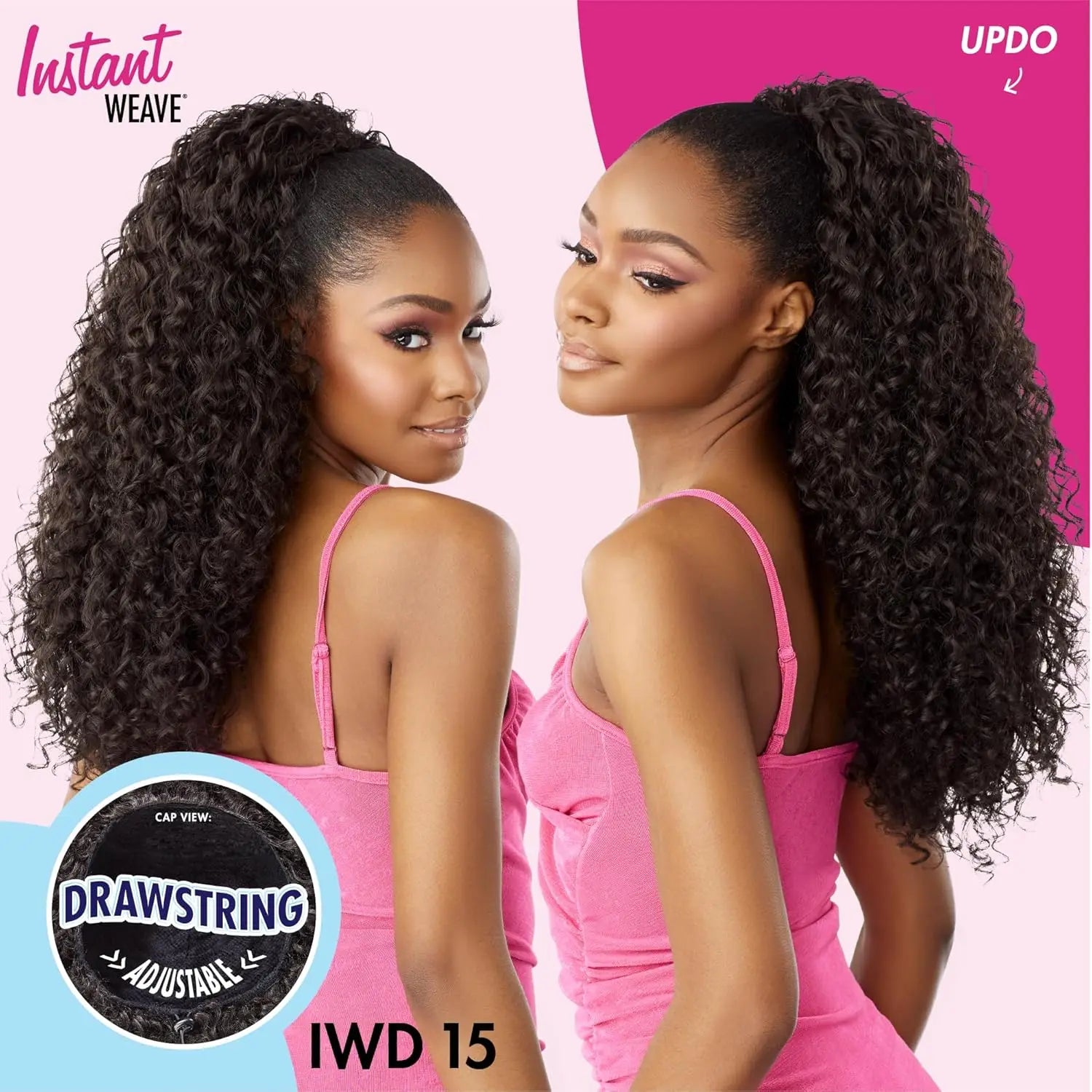 Sensationnel Instant Weave Half Wig Drawstring Cap IWD 15 - Effortless Style, Easy to Wear, Natural Look