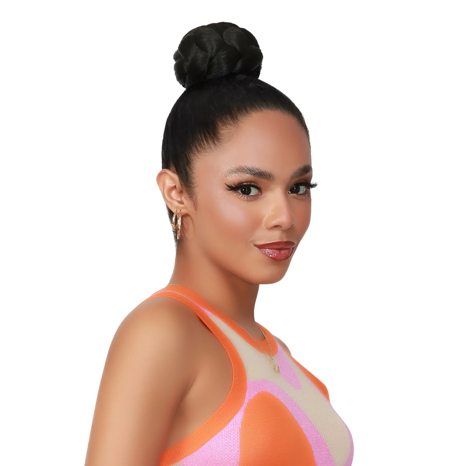 Instant Glitz Synthetic Hair Bun Sweet Rolls French Cruller (S)