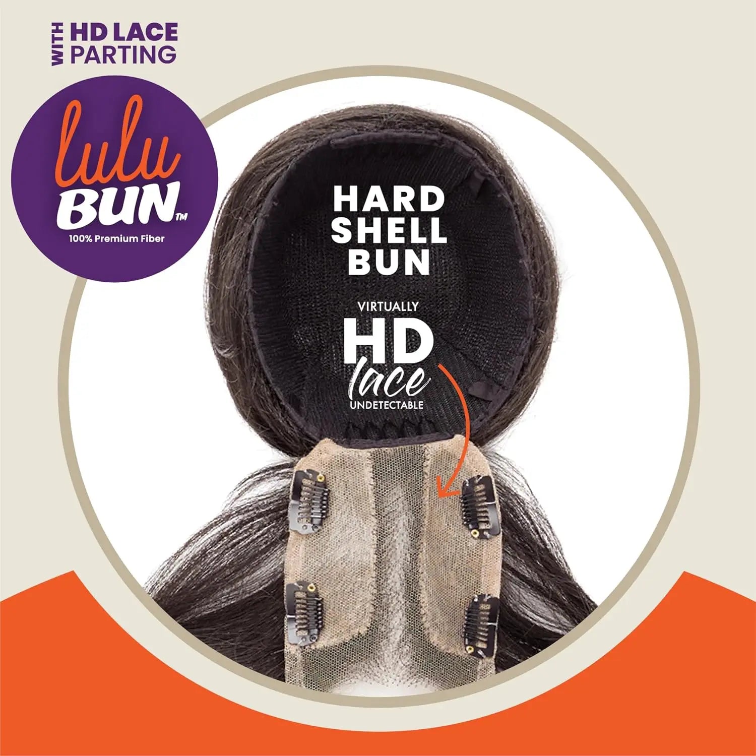 Sensationnel Lulu Synthetic Bun With HD Lace Parting Updo Unit 3