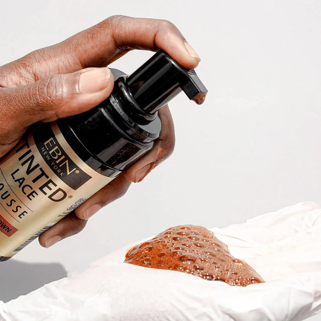 Ebin New York Tinted Lace Mousse 3.38oz/ 100ml - Smooth Application, Natural Finish, Perfect for Blending Lace