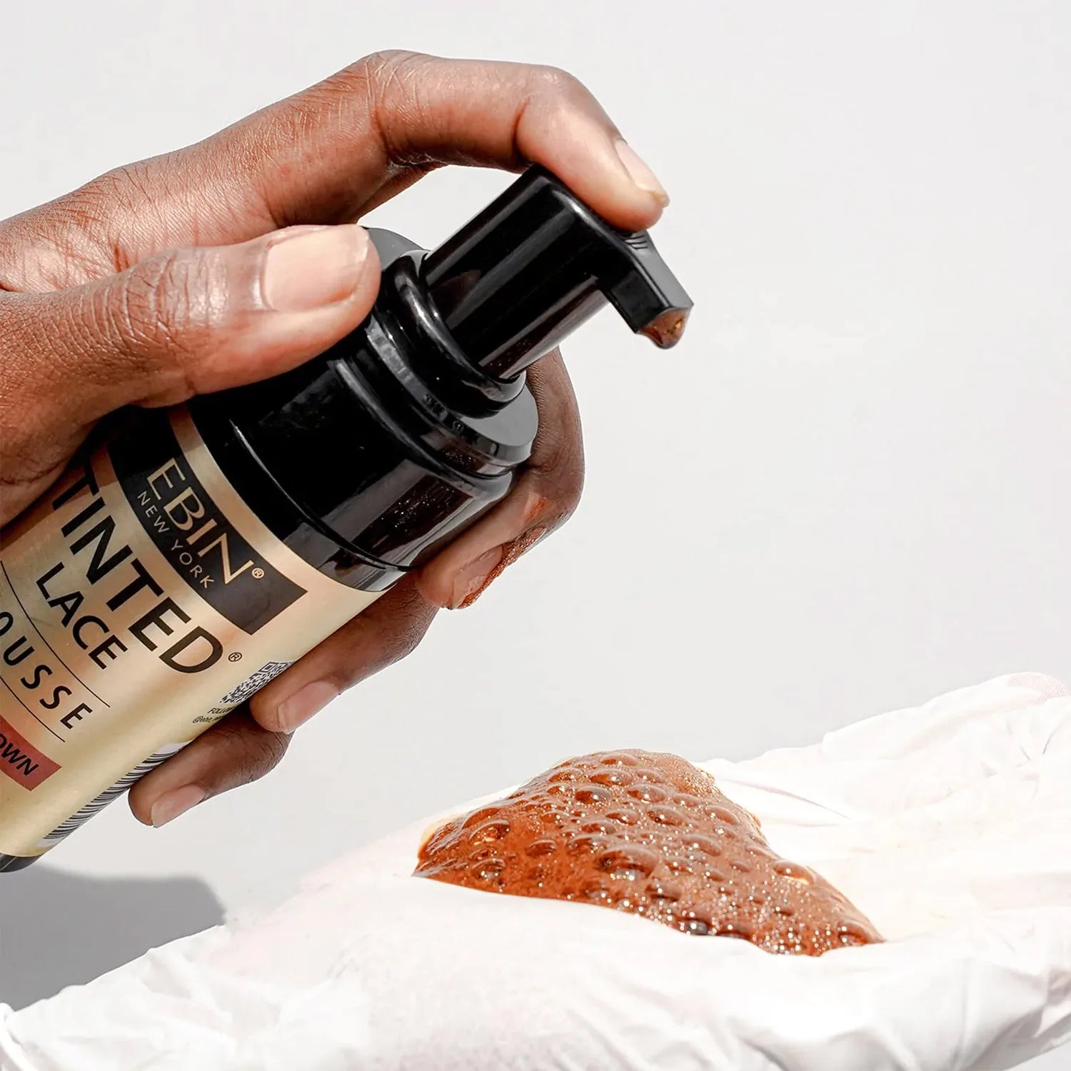 Ebin New York Tinted Lace Mousse 3.38oz/ 100ml - Smooth Application, Natural Finish, Perfect for Blending Lace