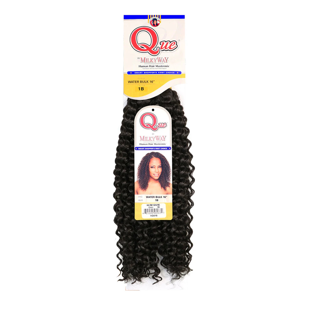 Human Hair Master Mix Milky Way Braids Que Water Bulk – Water Wave, Natural Feel, Full & Bouncy, Easy Braiding