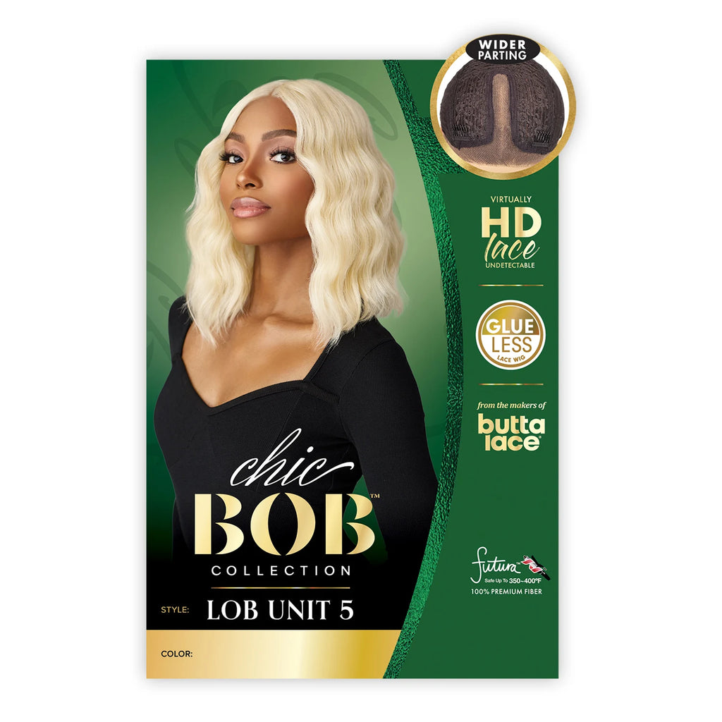 Sensationnel HD Lace Front Synthetic Wig Butta Lace Glueless Chic Bob Lob Unit 5