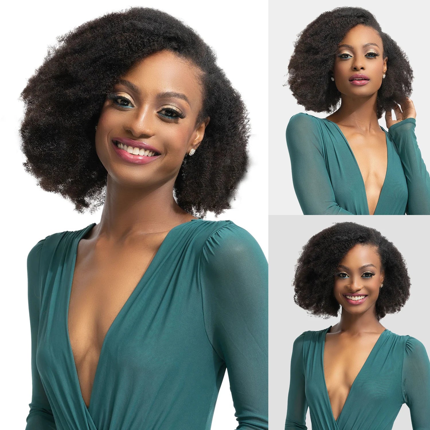 Janet Collection Natural Me Virgin Human Hair Clip-In Weave Afro Kinky Clip (8Pcs)